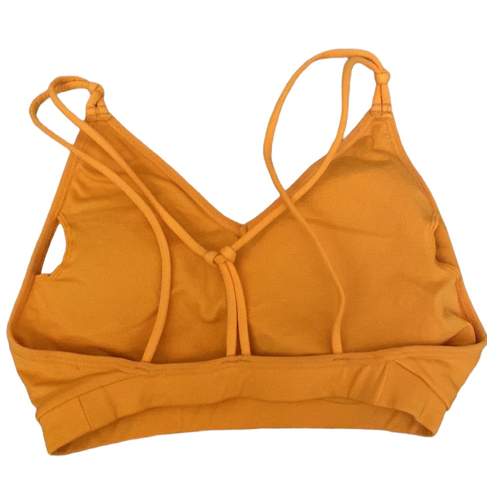 Fabletics Tangerine Colored Strappy Sports Bra - Picture 2 of 8